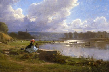 Am Ufer des Wassers in der Umgebung von Paris